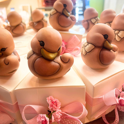 Battesimo Bimba Con Paperelle